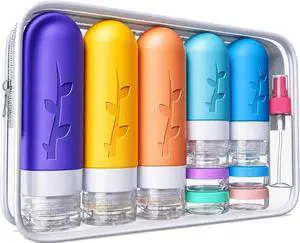 19pack TSA Approved Travel Bottles for Toiletries - Silicone travel size Containers, Leak Proof Size Toiletries, Refillable Shampoo and Conditioner Bottles, Travel Essentials 19pack TSA Approved Travel Bottles for Toiletries - Silicone travel size Containers, Leak Proof Size Toiletries, Refillable Shampoo and Conditioner Bottles, Travel Essentials