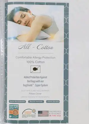 Premium 100% Cotton Zippered Boudoir Pillow Protector - 12 x 16 - White - 300 Thread Count - Hypoallergenic Bed Pillowcase with Zipper - Breathable Encasement Cover Premium 100% Cotton Zippered Boudoir Pillow Protector - 12 x 16 - White - 300 Thread Count - Hypoallergenic Bed Pillowcase with Zipper - Breathable Encasement Cover
