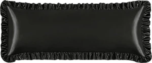 Ruffled Satin Pillowcase, Body Size Silky Pillow Shams for Hair and Skin Care, Black Satin Pillow Covers with Envelope Closure, Anti Wrinkle Pillow Cases for Luxe Room Decor Ruffled Satin Pillowcase, Body Size Silky Pillow Shams for Hair and Skin Care, Black Satin Pillow Covers with Envelope Closure, Anti Wrinkle Pillow Cases for Luxe Room Decor