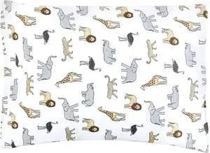 Unisex Baby Cotton Toddler Pillow Case, Modern Safari, One Size Unisex Baby Cotton Toddler Pillow Case, Modern Safari, One Size