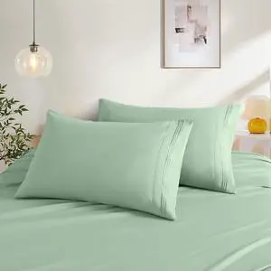 Sage Green Standard Size Pillow Cases Set of 2,20"X26" Pillow Covers Sage Green Standard Size Pillow Cases Set of 2,20"X26" Pillow Covers