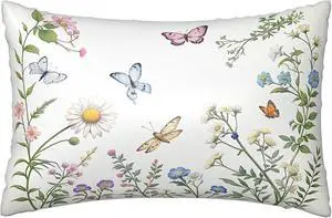 Floral Butterfly Satin Pillowcase with Zipper Queen Size Pillow Cover 20"x30" Silk Pillow Case for Hair and Skin Cooling Pillowcase Floral Butterfly Satin Pillowcase with Zipper Queen Size Pillow Cover 20"x30" Silk Pillow Case for Hair and Skin Cooling Pillowcase