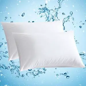2 Pack Cooling Pillow Cases Queen Size, Breathable, White (20"x30") 2 Pack Cooling Pillow Cases Queen Size, Breathable, White (20"x30")