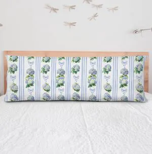 Blue Floral Hydrangea Bow Body Pillow Covers 20x54,Preppy Coquette Hydrangea Bow Decor,Stripe Botanical Vintage Long Body Pillow Case with Hidden Zipper for Couch Living Room Bedroom Blue Floral Hydrangea Bow Body Pillow Covers 20x54,Preppy Coquette Hydrangea Bow Decor,Stripe Botanical Vintage Long Body Pillow Case with Hidden Zipper for Couch Living Room Bedroom