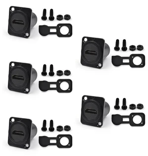 5PCS HDMI 2.0 Panel Mount Adapter 4K@60Hz HDMI 2.0 Panel Threaded Fixed Mount Coupler Female to Female for TV Monitor Projector with Weatherproof Dust Cap 5PCS HDMI 2.0 Panel Mount Adapter 4K@60Hz HDMI 2.0 Panel Threaded Fixed Mount Coupler Female to Female for TV Monitor Projector with Weatherproof Dust Cap