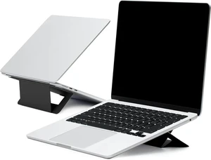 Laptop Stand for Desk Adhesive Airflow Laptop Cooling Riser for Heat Dissipation with 2 Adjustable Viewing Angles Foldable & Portable Computer Stand Compatible with Laptops 11-16 Jet Black Laptop Stand for Desk Adhesive Airflow Laptop Cooling Riser for Heat Dissipation with 2 Adjustable Viewing Angles Foldable & Portable Computer Stand Compatible with Laptops 11-16 Jet Black
