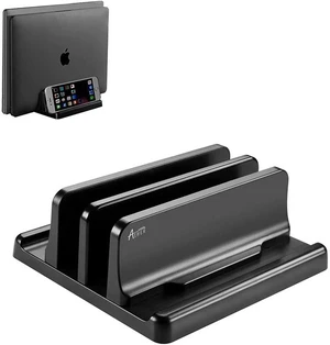 Vertical Laptop Holder, Vertical Laptop Stand with Adjustable Dock Size, MacBook Stand Made of Premium ABS Plastic, 4 in 1 Design Space-Saving for All Cellphones, MacBooks Vertical Laptop Holder, Vertical Laptop Stand with Adjustable Dock Size, MacBook Stand Made of Premium ABS Plastic, 4 in 1 Design Space-Saving for All Cellphones, MacBooks
