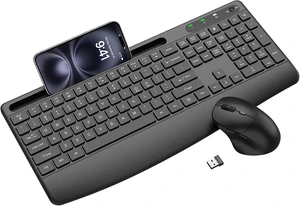Ergonomic Wireless Keyboard & Mouse Combo Full-Size Silent Keyboard with Wrist Rest & Phone Holder, 3-Level DPI Mouse, 2.4G Lag-Free, Long Battery Life for PC/Mac/Windows Ergonomic Wireless Keyboard & Mouse Combo Full-Size Silent Keyboard with Wrist Rest & Phone Holder, 3-Level DPI Mouse, 2.4G Lag-Free, Long Battery Life for PC/Mac/Windows