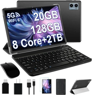 2026 10-Inch Android Tablet, Octa-Core 12GB RAM 128GB ROM 2TB Expand 2-in-1 with Keyboard & Mouse, 5G Wi-Fi, Bluetooth, GPS, GMS Certified, IPS HD Display (Black) 2026 10-Inch Android Tablet, Octa-Core 12GB RAM 128GB ROM 2TB Expand 2-in-1 with Keyboard & Mouse, 5G Wi-Fi, Bluetooth, GPS, GMS Certified, IPS HD Display (Black)