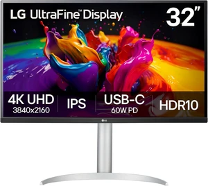 32UP83A-W 32" 4K UHD (3840×2160) IPS Monitor, 60Hz USB-C 60W PD, HDMI, DisplayPort, HDR10, Built-in Speaker, Adjustable Stand, Reader Mode, White 32UP83A-W 32" 4K UHD (3840×2160) IPS Monitor, 60Hz USB-C 60W PD, HDMI, DisplayPort, HDR10, Built-in Speaker, Adjustable Stand, Reader Mode, White
