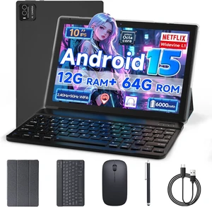 10-Inch Android 15 2-in-1 Tablet with Keyboard 10-Inch Android 15 2-in-1 Tablet with Keyboard
