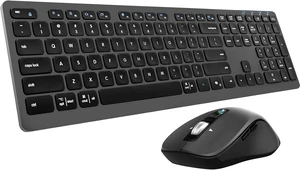 Wireless Keyboard & Mouse Combo with Scissor-Switch Keys 2-in-1 USB Receiver + Dual Bluetooth, Multi-Device Silent Design for Computer, Laptop, MacBook & iPad (Graphite) Wireless Keyboard & Mouse Combo with Scissor-Switch Keys 2-in-1 USB Receiver + Dual Bluetooth, Multi-Device Silent Design for Computer, Laptop, MacBook & iPad (Graphite)