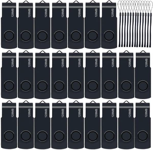 50-Pack 128MB USB 2.0 Flash Drives Black Thumb Drives 50-Pack 128MB USB 2.0 Flash Drives Black Thumb Drives
