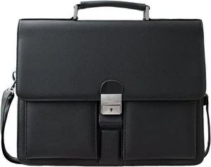 Men's Leather Office Briefcase & Attorney Attache Case Messenger Bag with Padded Compartment, Ideal Gift, Black Men's Leather Office Briefcase & Attorney Attache Case Messenger Bag with Padded Compartment, Ideal Gift, Black