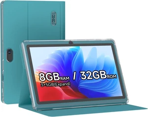 7-Inch Android 14 Tablet HD IPS Touchscreen, Quad-Core, 8GB (5GB Expansion) RAM32GB ROM 1TB Expand, 2MP+5MP Dual Camera, WiFi 6, Bluetooth, 3000mAh Battery, with Case (Navy Blue) 7-Inch Android 14 Tablet HD IPS Touchscreen, Quad-Core, 8GB (5GB Expansion) RAM32GB ROM 1TB Expand, 2MP+5MP Dual Camera, WiFi 6, Bluetooth, 3000mAh Battery, with Case (Navy Blue)