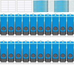 20-Pack 8GB USB 2.0 Flash Drives AGECASH Bulk Thumb Drives, Blue 20-Pack 8GB USB 2.0 Flash Drives AGECASH Bulk Thumb Drives, Blue