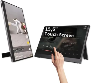 15.6-Inch Touchscreen Portable Monitor with Stand 1080P IPS/HDR Travel Screen Extender for Gaming & Computer, Compatible with Laptop, PC, Phone, PS4/PS5, Switch 15.6-Inch Touchscreen Portable Monitor with Stand 1080P IPS/HDR Travel Screen Extender for Gaming & Computer, Compatible with Laptop, PC, Phone, PS4/PS5, Switch