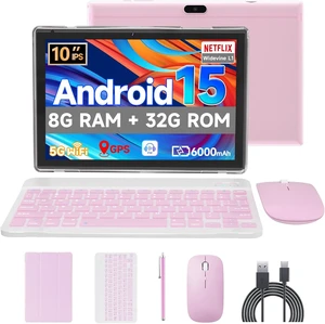 10-Inch Android 15 2-in-1 Tablet with Keyboard Case 10-Inch Android 15 2-in-1 Tablet with Keyboard Case