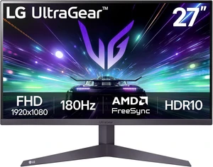 27GS50F-B 27" FHD (1920×1080) UltraGear Gaming Monitor 180Hz, 1ms MBR, HDR10, FreeSync, HDMI/DisplayPort, 3-Side Borderless, Black 27GS50F-B 27" FHD (1920×1080) UltraGear Gaming Monitor 180Hz, 1ms MBR, HDR10, FreeSync, HDMI/DisplayPort, 3-Side Borderless, Black