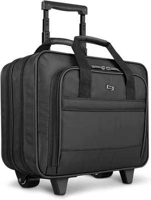 Rolling Laptop Case with Wheels Wheeled Briefcase for Women & Men, Carry-On Size, Fits 15.6" Computer Carnegie, Black Rolling Laptop Case with Wheels Wheeled Briefcase for Women & Men, Carry-On Size, Fits 15.6" Computer Carnegie, Black