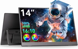 14" FHD 1080P Portable Monitor Ultra-Slim with Built-in 180° Adjustable Stand, Second Screen for Laptop, Desktop, Tablet, Phone, Xbox & PS4/PS5 14" FHD 1080P Portable Monitor Ultra-Slim with Built-in 180° Adjustable Stand, Second Screen for Laptop, Desktop, Tablet, Phone, Xbox & PS4/PS5