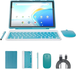 10.1" 2-in-1 Android 15 Tablet with Keyboard, Case, Mouse & Stylus 8GB+32GB, 1024GB Expandable, 6000mAh Battery, 2MP+8MP Dual Camera, WiFi-6, Bluetooth 10.1" 2-in-1 Android 15 Tablet with Keyboard, Case, Mouse & Stylus 8GB+32GB, 1024GB Expandable, 6000mAh Battery, 2MP+8MP Dual Camera, WiFi-6, Bluetooth