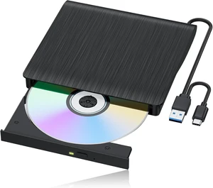 External Blu-ray Drive Portable Blu-ray Player & CD DVD Burner, USB 3.0 & Type-C BD/DVD/CD Reader, Plug and Play for Windows/Mac/Linux (2 in 1) External Blu-ray Drive Portable Blu-ray Player & CD DVD Burner, USB 3.0 & Type-C BD/DVD/CD Reader, Plug and Play for Windows/Mac/Linux (2 in 1)
