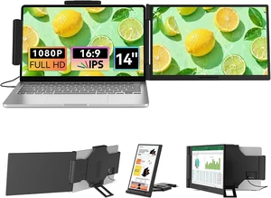 14.1" 1080P Laptop Screen Extender Dual-Screen Monitor for 13-17.3" Laptops 14.1" 1080P Laptop Screen Extender Dual-Screen Monitor for 13-17.3" Laptops