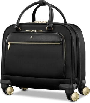 Mobile Solutions 2 Spinner Mobile Office Carry-On Rolling Laptop Bag with USB Pass-Through, Padded Laptop & Tablet Sleeves, File Organizer, Spinner Wheels, StackIt Strap (Black) Mobile Solutions 2 Spinner Mobile Office Carry-On Rolling Laptop Bag with USB Pass-Through, Padded Laptop & Tablet Sleeves, File Organizer, Spinner Wheels, StackIt Strap (Black)