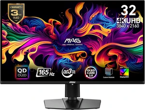 MAG 321UP QD-OLED 32-Inch 3840 x 2160 (UHD) Computer Monitor 165Hz, 0.03ms, FreeSync Premium Pro, HDMI 2.1, DisplayPort 1.4a, VESA, Height Adjustable (Black) MAG 321UP QD-OLED 32-Inch 3840 x 2160 (UHD) Computer Monitor 165Hz, 0.03ms, FreeSync Premium Pro, HDMI 2.1, DisplayPort 1.4a, VESA, Height Adjustable (Black)