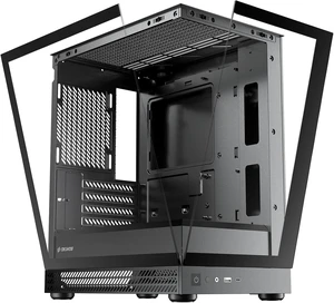 Aqua UNO Micro ATX Case Only No Fans or Radiator Support, Max GPU 309mm, Quick-Release Panoramic Tempered Glass Front & Side, Type-C 5Gbps (Black) Aqua UNO Micro ATX Case Only No Fans or Radiator Support, Max GPU 309mm, Quick-Release Panoramic Tempered Glass Front & Side, Type-C 5Gbps (Black)