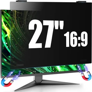 27-Inch Magnetic Computer Privacy Screen Filter for Frameless 16:9 Monitors Hanging Removable Anti-Glare Blue Light Privacy Protector, Eye Care 27-Inch Magnetic Computer Privacy Screen Filter for Frameless 16:9 Monitors Hanging Removable Anti-Glare Blue Light Privacy Protector, Eye Care