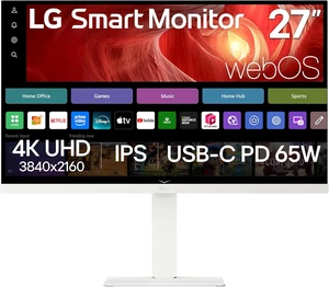 27U730SA-W 27-Inch Smart 4K UHD (3840 x 2160) IPS Monitor HDR10, Built-In Speaker, Screen Share, Bluetooth, Remote, HDMI, USB Type-C PD 65W, Adjustable Stand (White) 27U730SA-W 27-Inch Smart 4K UHD (3840 x 2160) IPS Monitor HDR10, Built-In Speaker, Screen Share, Bluetooth, Remote, HDMI, USB Type-C PD 65W, Adjustable Stand (White)