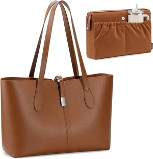 15.6" Tote Bag for Women Work Handbag with Removable Laptop Sleeve 15.6" Tote Bag for Women Work Handbag with Removable Laptop Sleeve