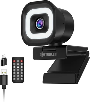4K Webcam with Ring Light Remote Control, PDAF Autofocus 4K Webcam with Ring Light Remote Control, PDAF Autofocus
