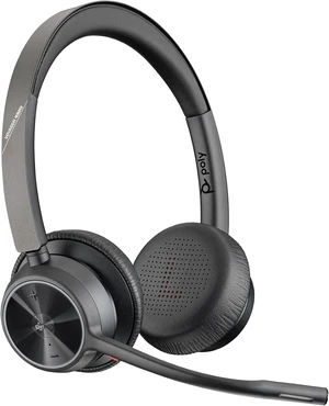 Poly Voyager 4320 UC Wireless Headset & Charge Stand Noise-Canceling Headphones with Mic, USB-C to USB-A for PC, Bluetooth for Phone, Teams Certified Poly Voyager 4320 UC Wireless Headset & Charge Stand Noise-Canceling Headphones with Mic, USB-C to USB-A for PC, Bluetooth for Phone, Teams Certified