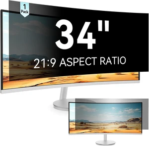 34" Curved Computer Privacy Screen Filter for 21:9 Widescreen Monitor Anti-Glare Blue Light Filter, Removable Privacy Shield, Anti-Scratch Screen Protector 34" Curved Computer Privacy Screen Filter for 21:9 Widescreen Monitor Anti-Glare Blue Light Filter, Removable Privacy Shield, Anti-Scratch Screen Protector