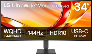 34U640B-B 34" UltraWide WQHD 144Hz Curved Monitor with FreeSync Premium 34U640B-B 34" UltraWide WQHD 144Hz Curved Monitor with FreeSync Premium