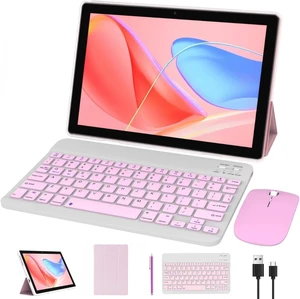 10" Android 15 2-in-1 Tablet with Keyboard 64GB Storage + 8GB RAM, 8MP Camera, 6000mAh Battery, Includes Keyboard/Mouse/Case/Stylus Pen, Wi-Fi 6 (Pink) 10" Android 15 2-in-1 Tablet with Keyboard 64GB Storage + 8GB RAM, 8MP Camera, 6000mAh Battery, Includes Keyboard/Mouse/Case/Stylus Pen, Wi-Fi 6 (Pink)