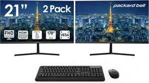 airFrame 21" FHD Monitors + Wireless Keyboard & Mouse VESA Mount, HDMI/VGA, Tilt, Slim Bezel for Home, Office & Light Gaming 2 Pack airFrame 21" FHD Monitors + Wireless Keyboard & Mouse VESA Mount, HDMI/VGA, Tilt, Slim Bezel for Home, Office & Light Gaming 2 Pack