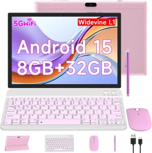 10" Android 15 2-in-1 Tablet with Keyboard/Mouse/Case/Stylus 8GB RAM + 32GB ROM/1TB Expandable, 1.8GHz Quad-Core, 1280*800 HD Touch Screen, 8MP Camera, 2.4G/5G WiFi 6 10" Android 15 2-in-1 Tablet with Keyboard/Mouse/Case/Stylus 8GB RAM + 32GB ROM/1TB Expandable, 1.8GHz Quad-Core, 1280*800 HD Touch Screen, 8MP Camera, 2.4G/5G WiFi 6