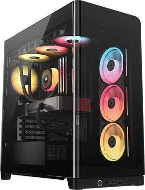 4500X LX RGB Frame Customisable Panoramic Mid-Tower PC Case (Black) 4500X LX RGB Frame Customisable Panoramic Mid-Tower PC Case (Black)