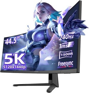 44.5" Curved DQHD Gaming Monitor 240Hz, 1ms Computer Monitor 44.5" Curved DQHD Gaming Monitor 240Hz, 1ms Computer Monitor