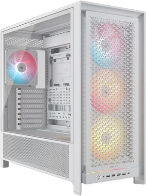 Frame 5000D RS ARGB Modular High-Airflow Mid-Tower PC Case 4X Pre-Installed RS ARGB Fans, InfiniRail Fan Mounting System, BTF, Project Zero, Project Stealth (White) Frame 5000D RS ARGB Modular High-Airflow Mid-Tower PC Case 4X Pre-Installed RS ARGB Fans, InfiniRail Fan Mounting System, BTF, Project Zero, Project Stealth (White)