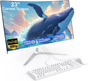 23.8" Curved-Screen All-in-One Computer Ultra-Thin Design for Work & Study 23.8" Curved-Screen All-in-One Computer Ultra-Thin Design for Work & Study