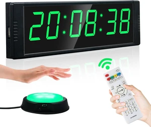 Gym Timer Clock Large Digital Stopwatch Countdown Clock with Stopwatch Button, 12/24H Wall Clock for Home Gym Gym Timer Clock Large Digital Stopwatch Countdown Clock with Stopwatch Button, 12/24H Wall Clock for Home Gym