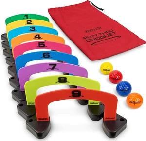 Putt-Thru Croquet Putting Game 9 Gates & 4 Golf Balls Putt-Thru Croquet Putting Game 9 Gates & 4 Golf Balls