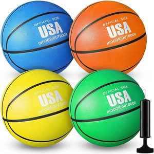 4-Pack Bulk Rubber Basketballs 4-Pack Bulk Rubber Basketballs