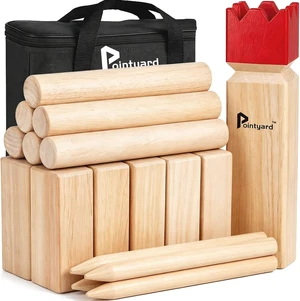 Kubb Yard Game Set Solid Wooden Viking Chess Outdoor Toss Game Kubb Yard Game Set Solid Wooden Viking Chess Outdoor Toss Game