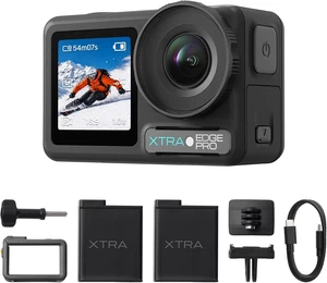 Xtra Pro Dual Battery Bundle 1/1.3" Sensor, 65ft Waterproof, 216-Min Battery, 4K/120fps Night Video, Smart Tracking, 32x Slow Motion Outdoor Sports Vlogging Camera Xtra Pro Dual Battery Bundle 1/1.3" Sensor, 65ft Waterproof, 216-Min Battery, 4K/120fps Night Video, Smart Tracking, 32x Slow Motion Outdoor Sports Vlogging Camera